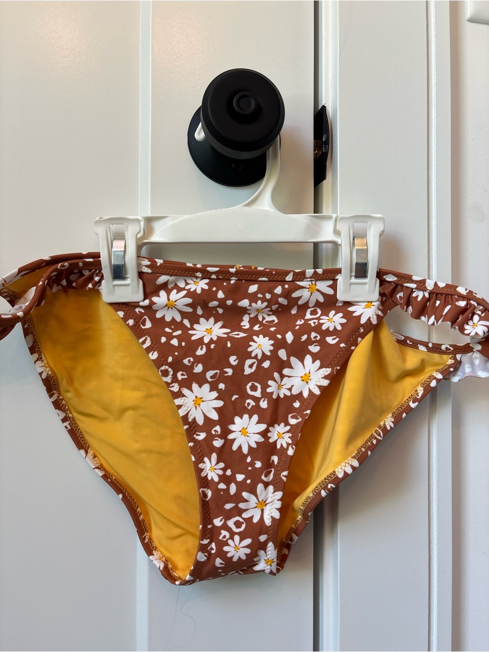 Rust Orange Daisy Print Bikini Bottoms